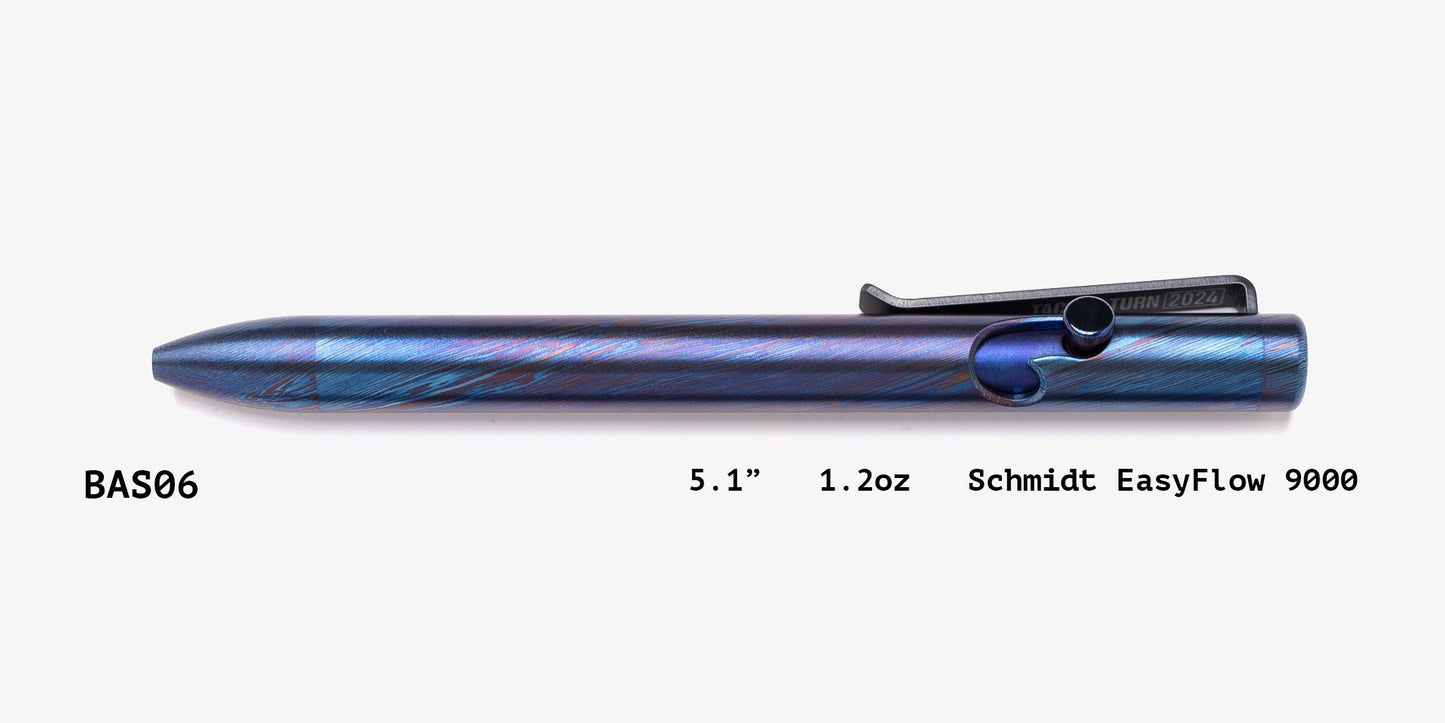 Full Titanium Damascus Bolt Action Pens