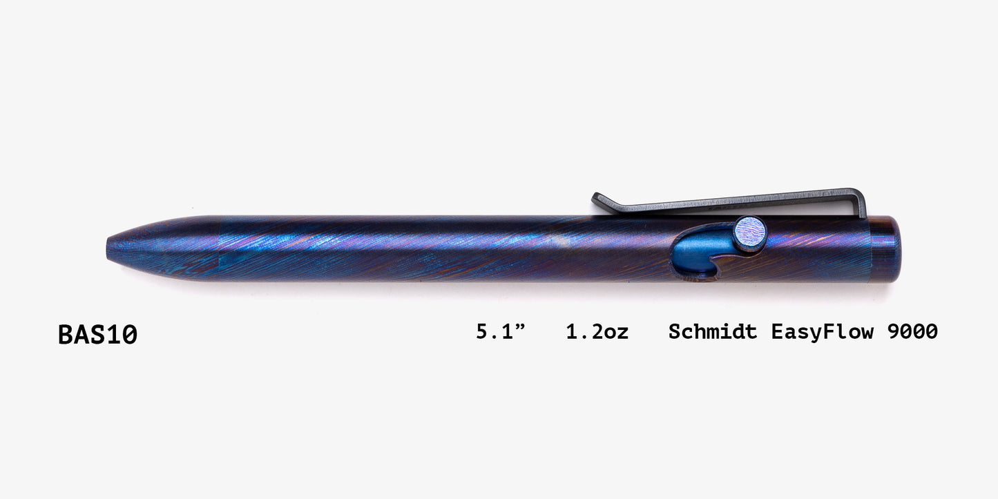 Full Titanium Damascus Bolt Action Pens