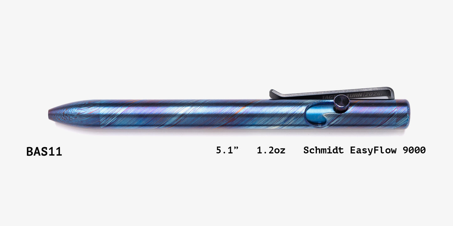 Full Titanium Damascus Bolt Action Pens
