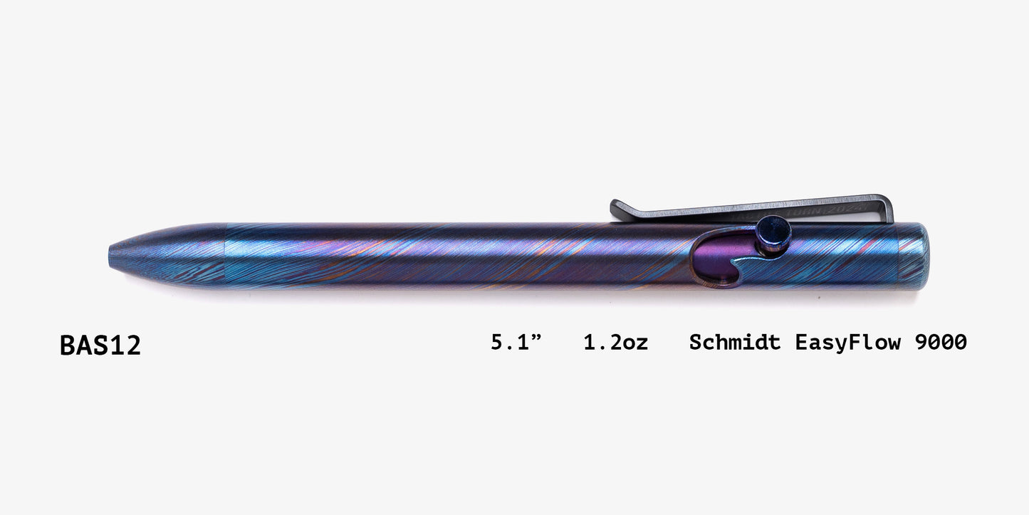 Full Titanium Damascus Bolt Action Pens