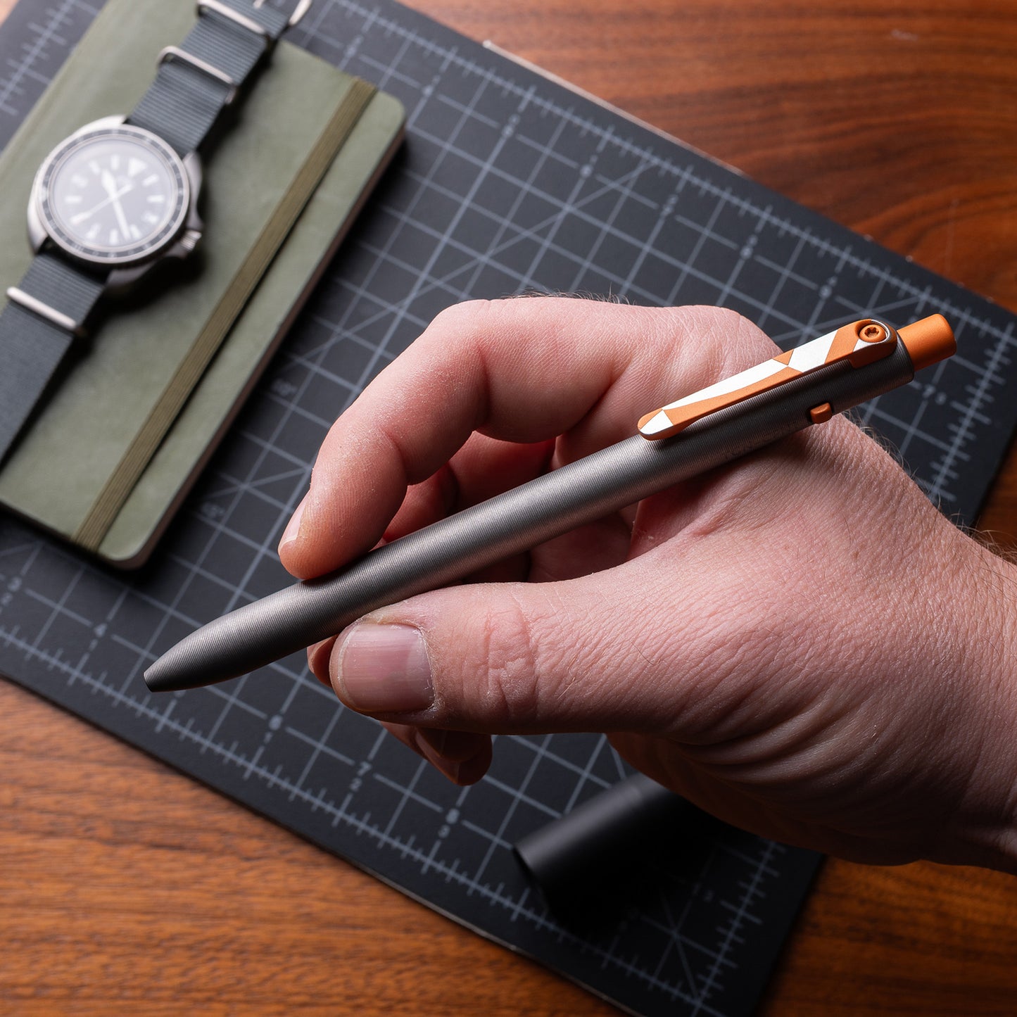 The Grey NATO Side Click Pen