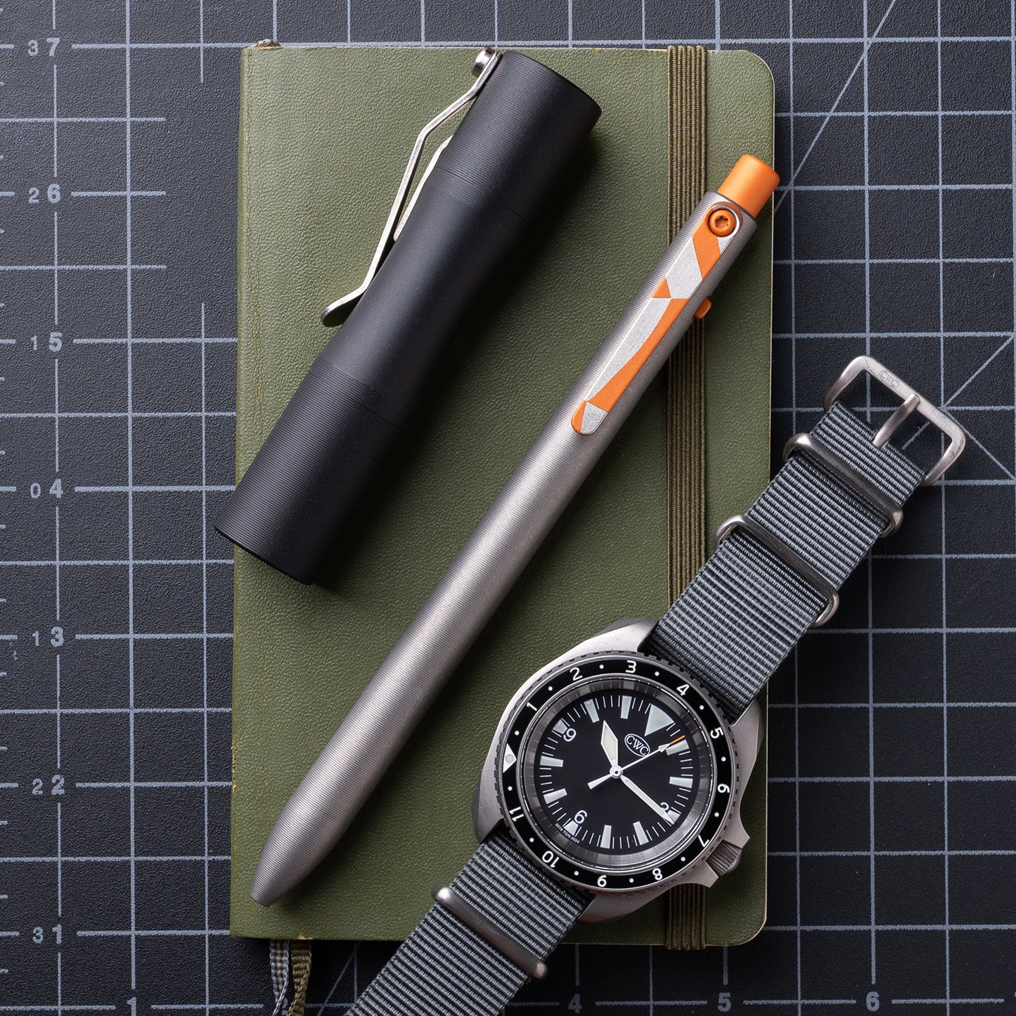 The Grey NATO Side Click Pen