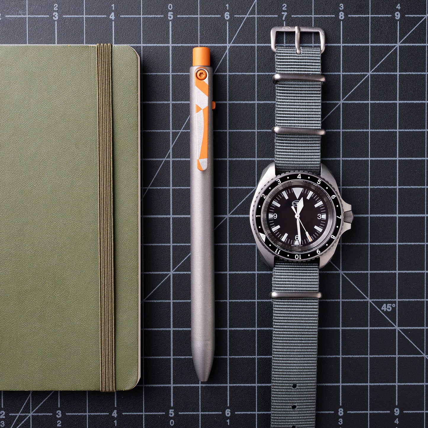 The Grey NATO Side Click Pen