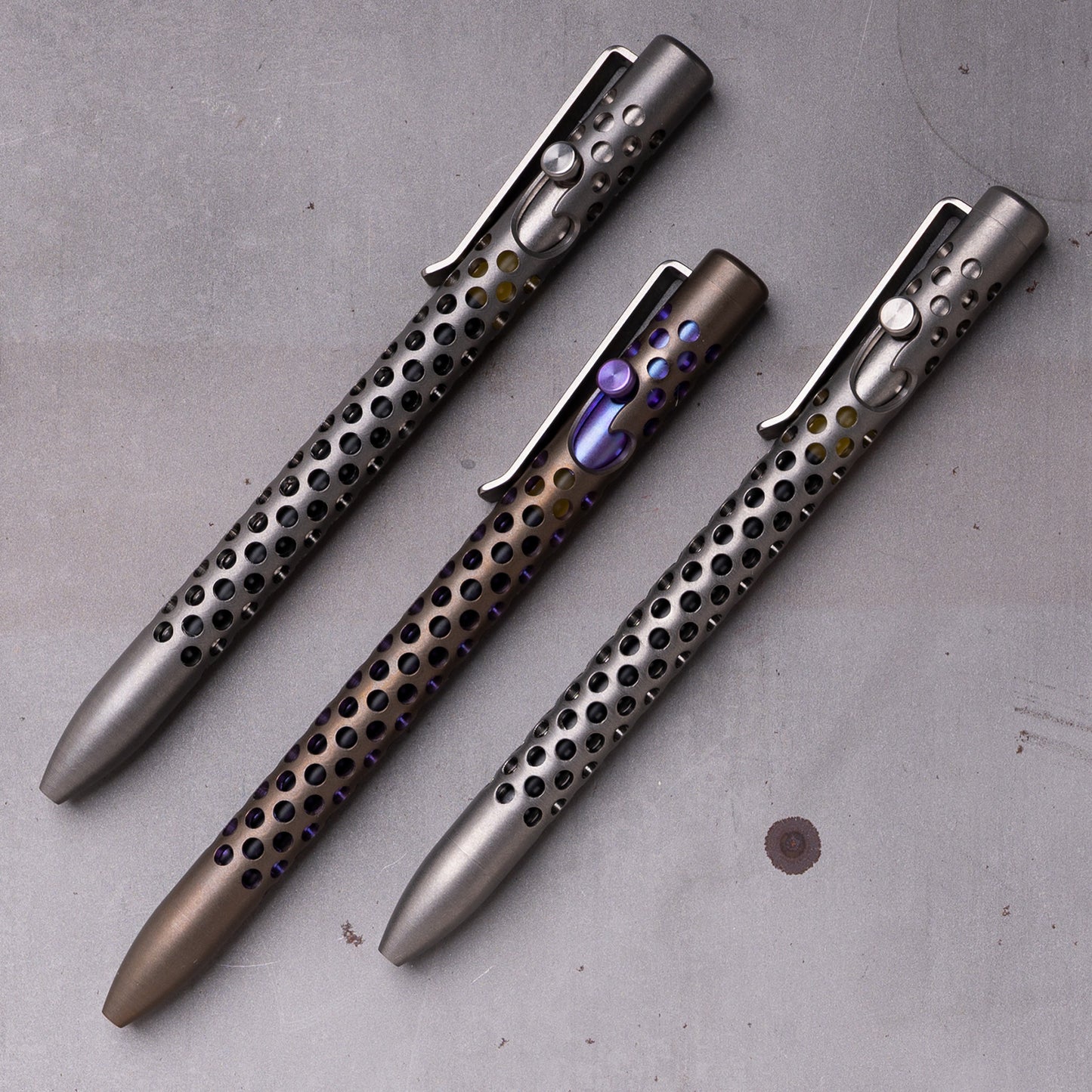 Skeletonized Titanium Bolt Action Pen