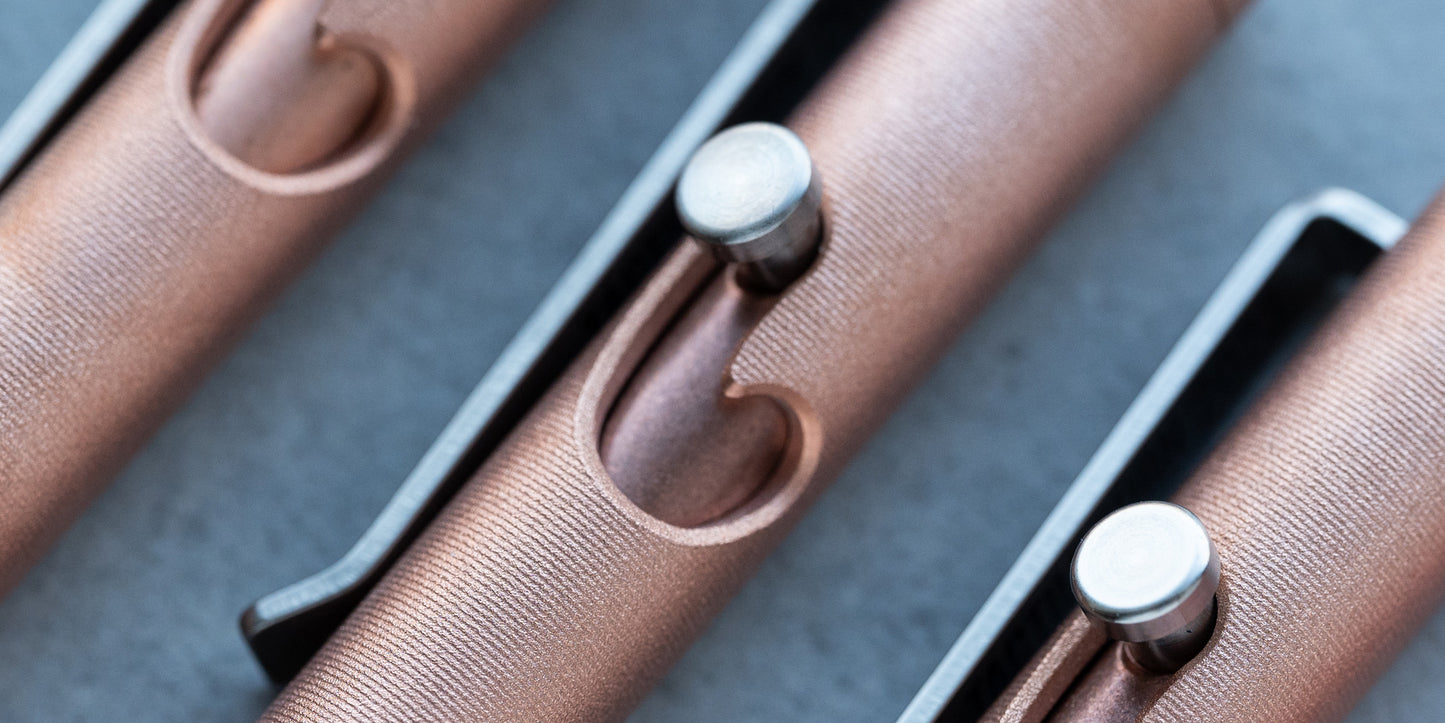 Bead Blasted Copper Bolt Action Pen