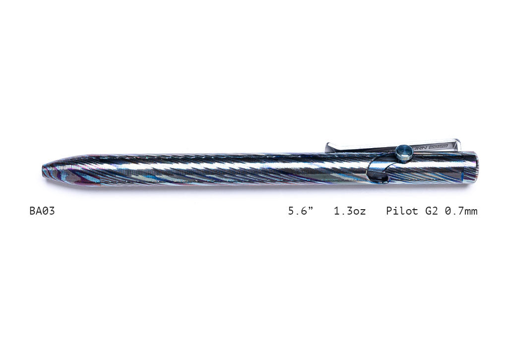 Full Zirconium Damascus Bolt Action Pens