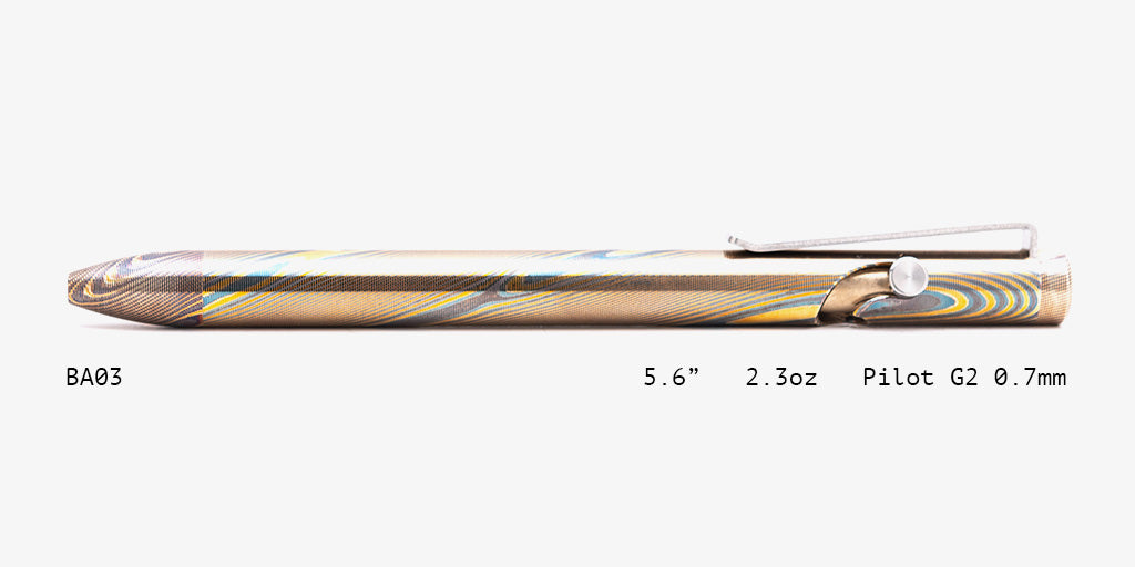 Full Mokume Gane Bolt Action Pens
