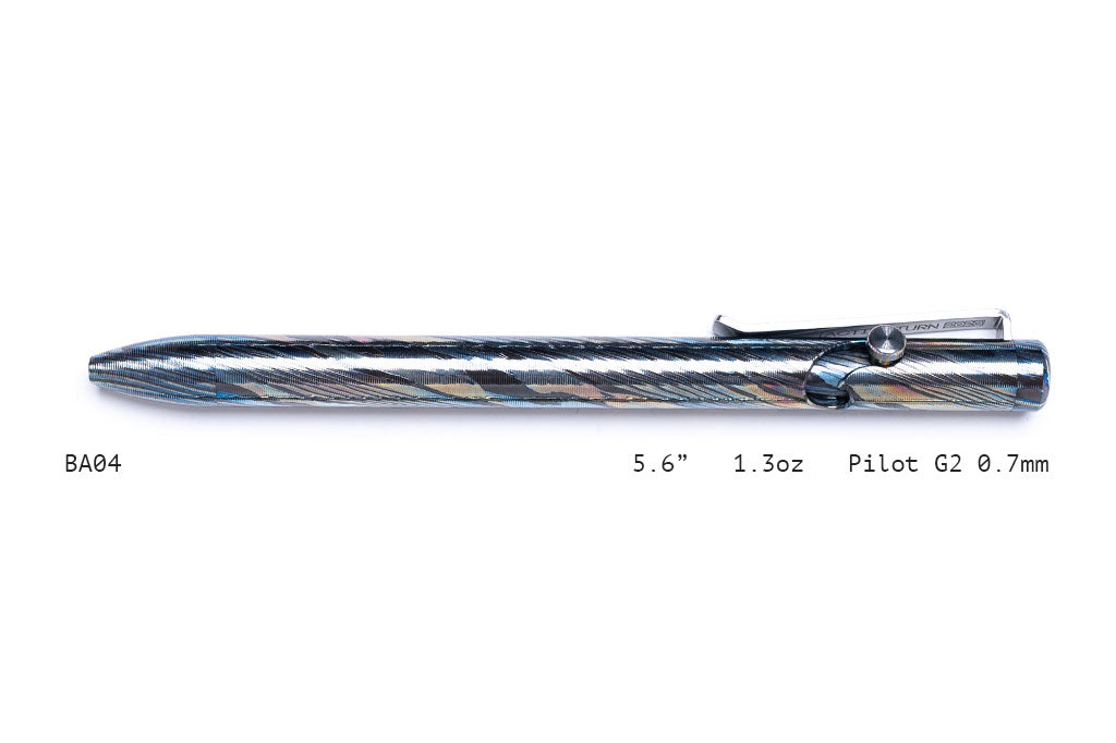 Full Zirconium Damascus Bolt Action Pens