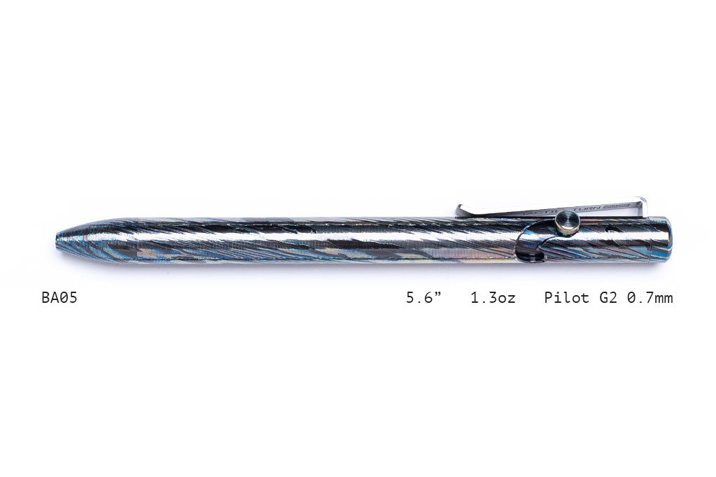 Full Zirconium Damascus Bolt Action Pens