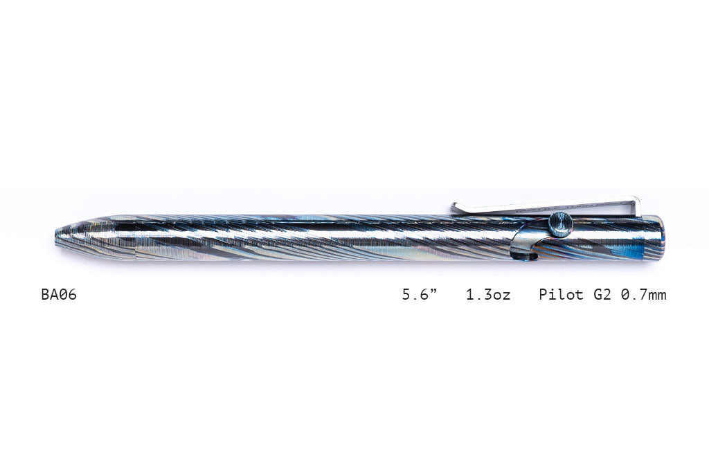 Full Zirconium Damascus Bolt Action Pens