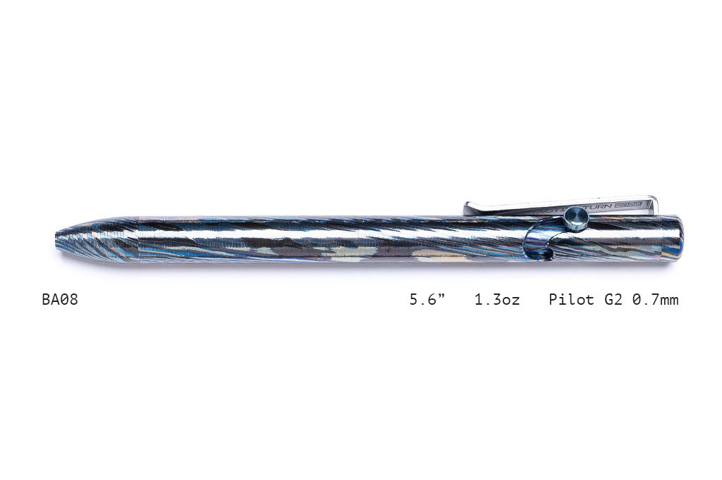 Full Zirconium Damascus Bolt Action Pens