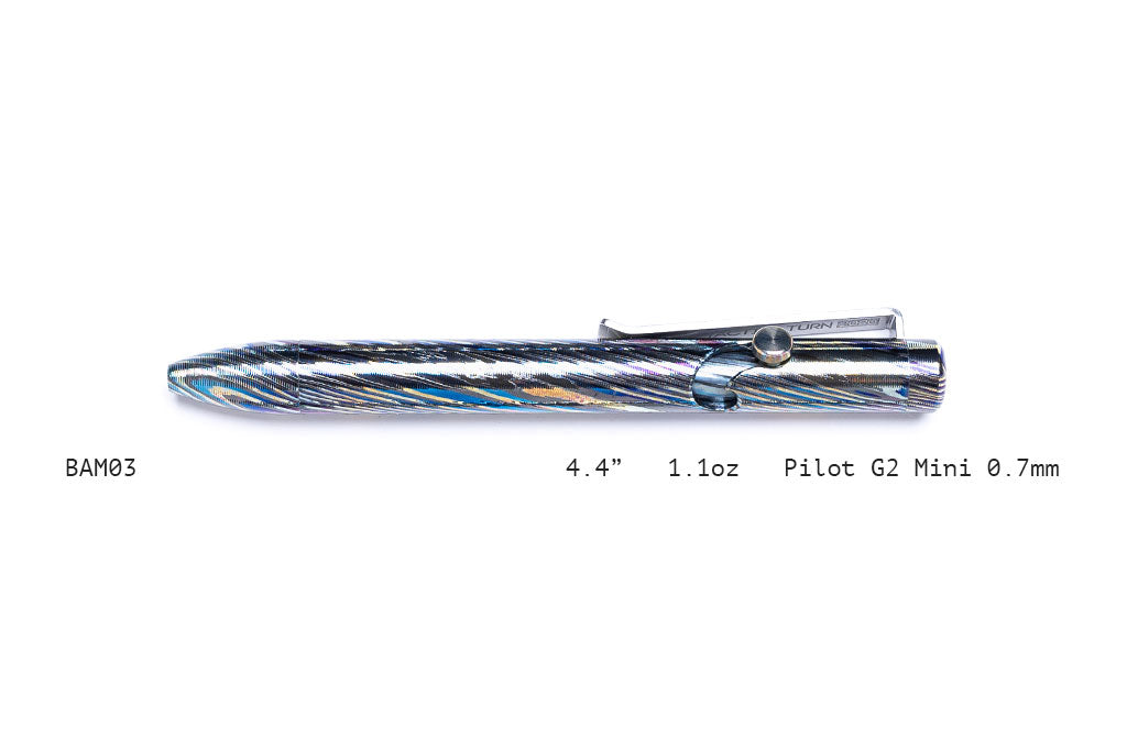 Full Zirconium Damascus Bolt Action Pens