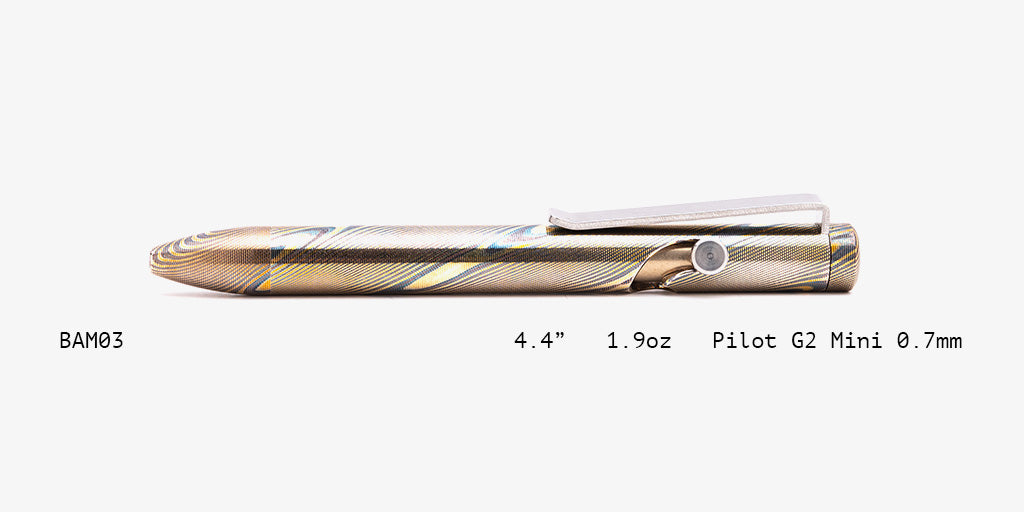 Full Mokume Gane Bolt Action Pens