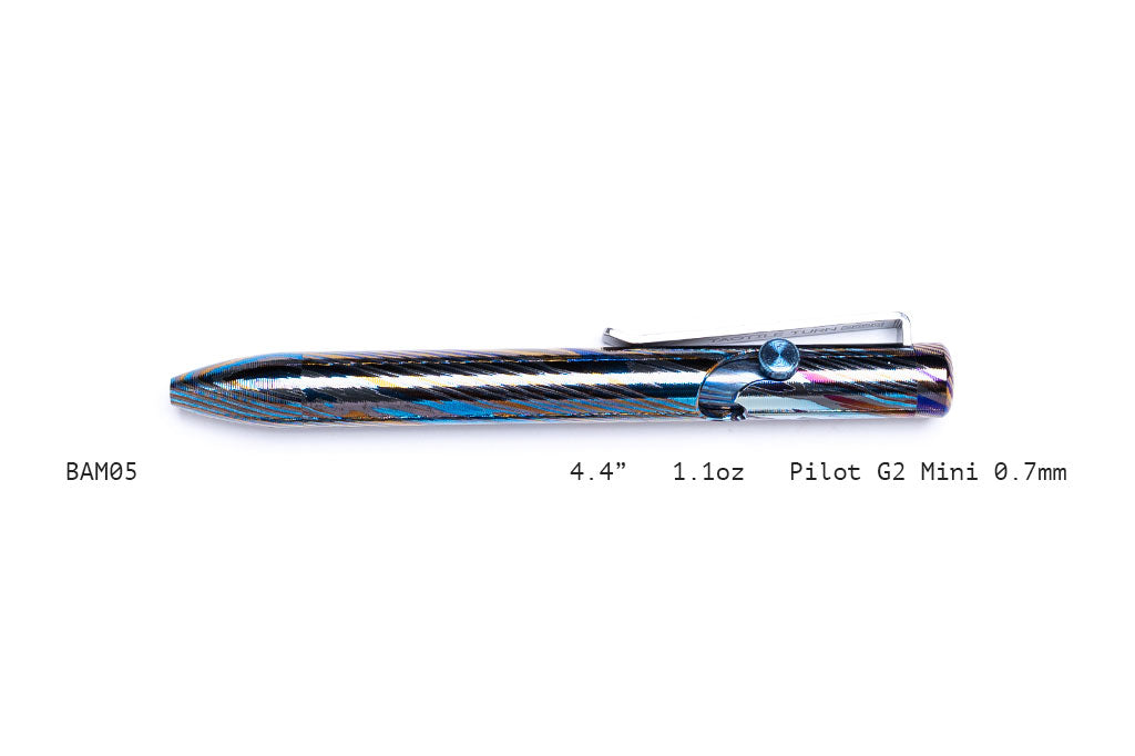 Full Zirconium Damascus Bolt Action Pens