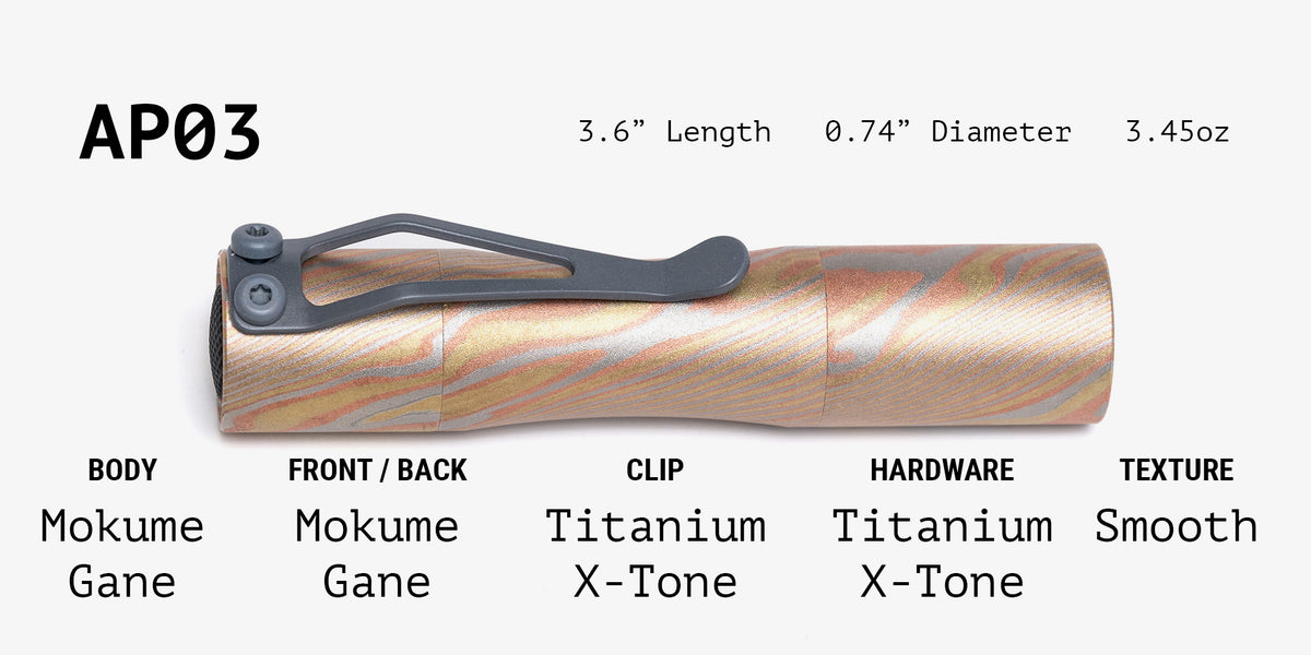 Mokume Gane Apollo Flashlight – Tactile Turn