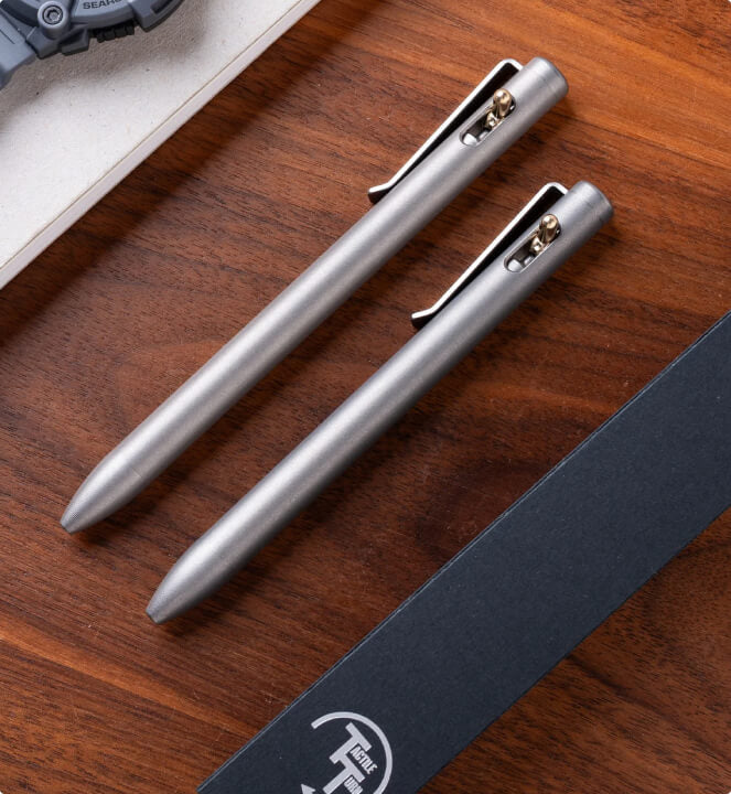 Full Titanium Damascus Side Click Pens – Tactile Turn