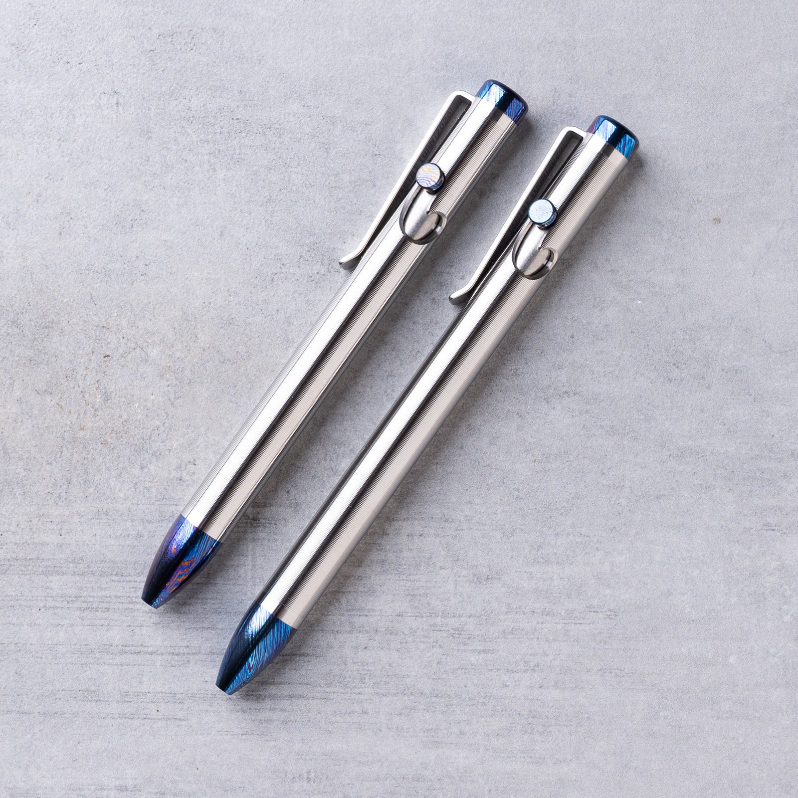 Titanium Damascus Bolt Action Pen