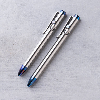 Titanium Damascus Bolt Action Pen