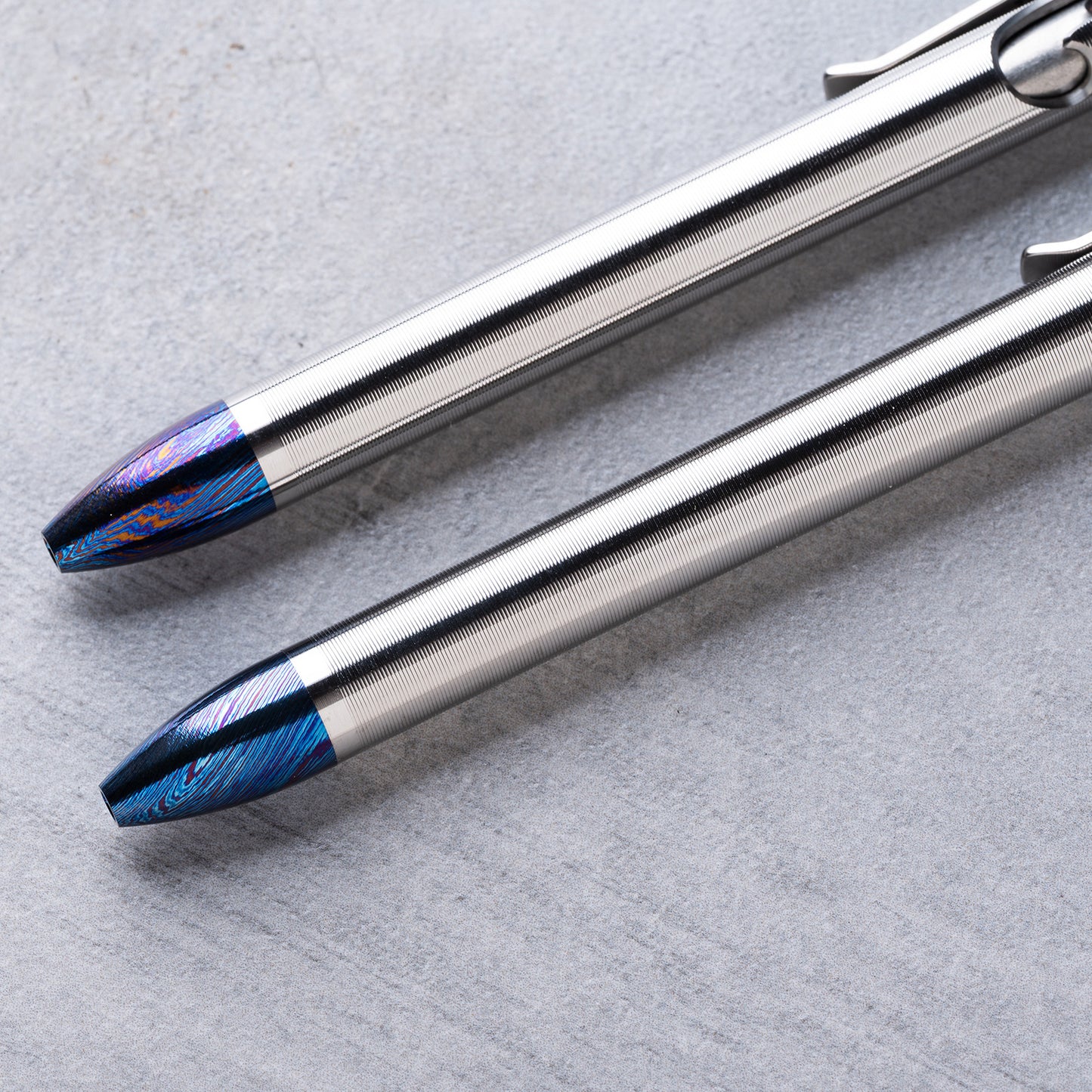 Titanium Damascus Bolt Action Pen