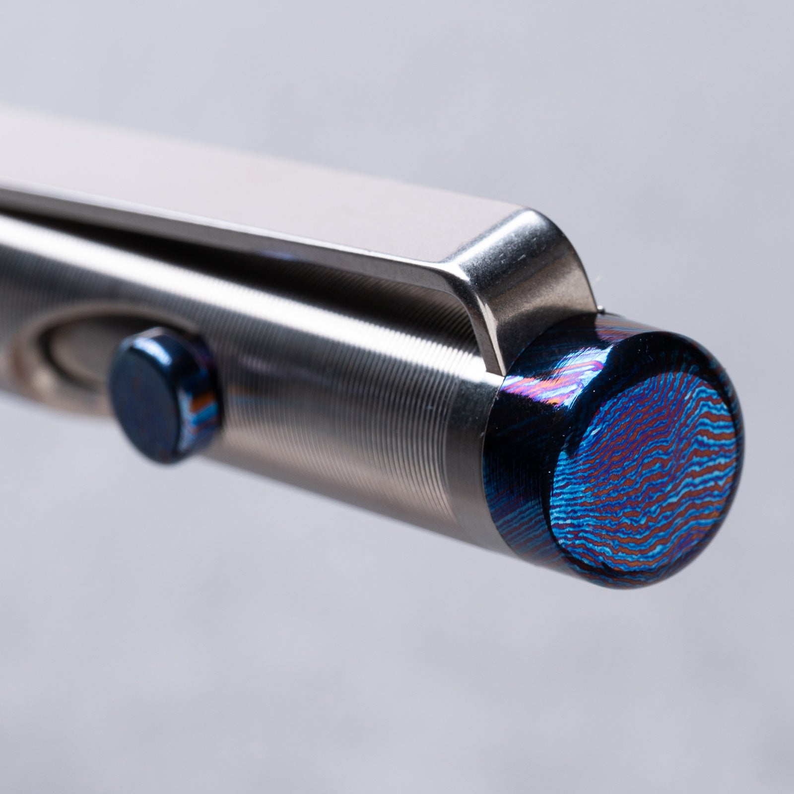 Titanium Damascus Bolt Action Pen