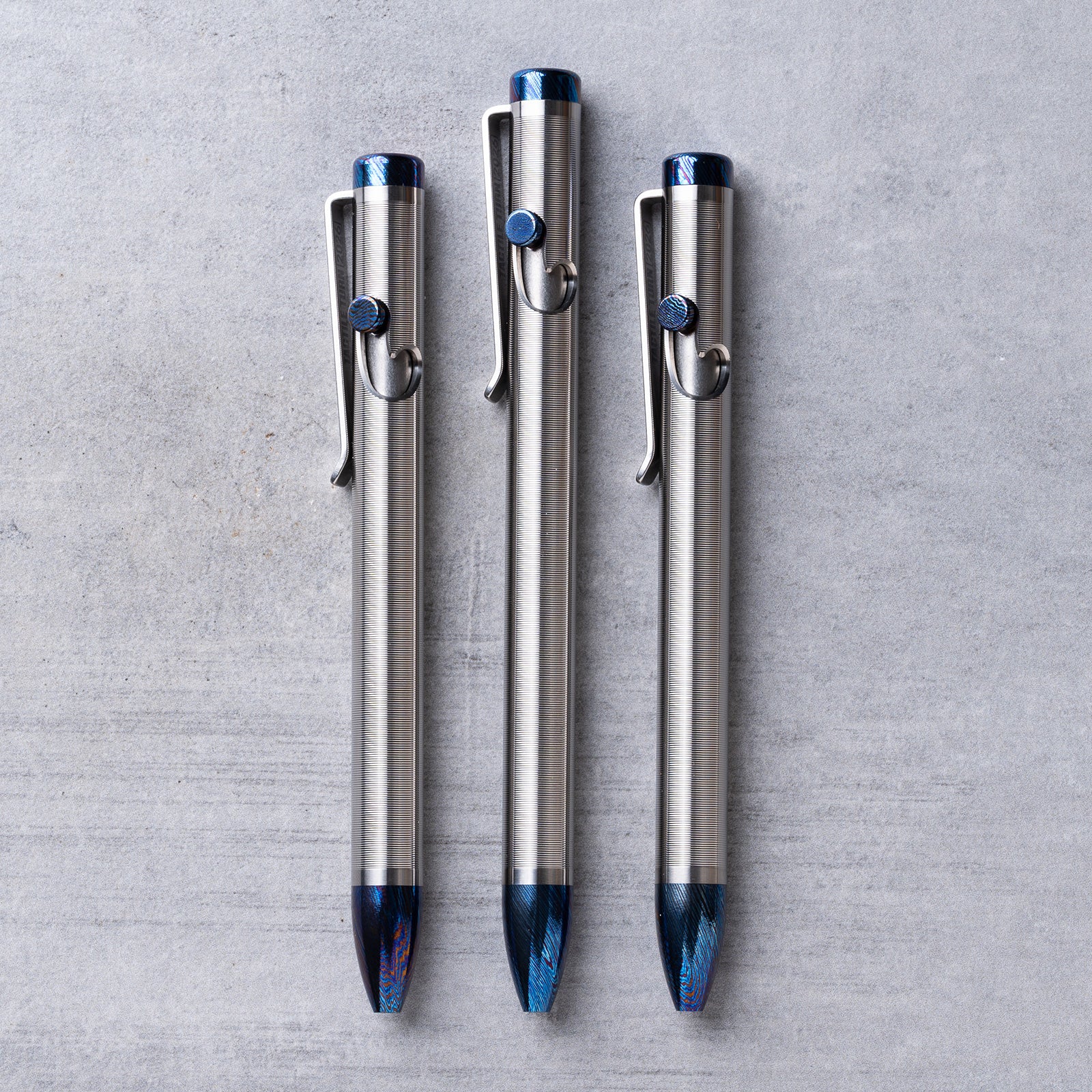 Titanium Damascus Bolt Action Pen – Tactile Turn
