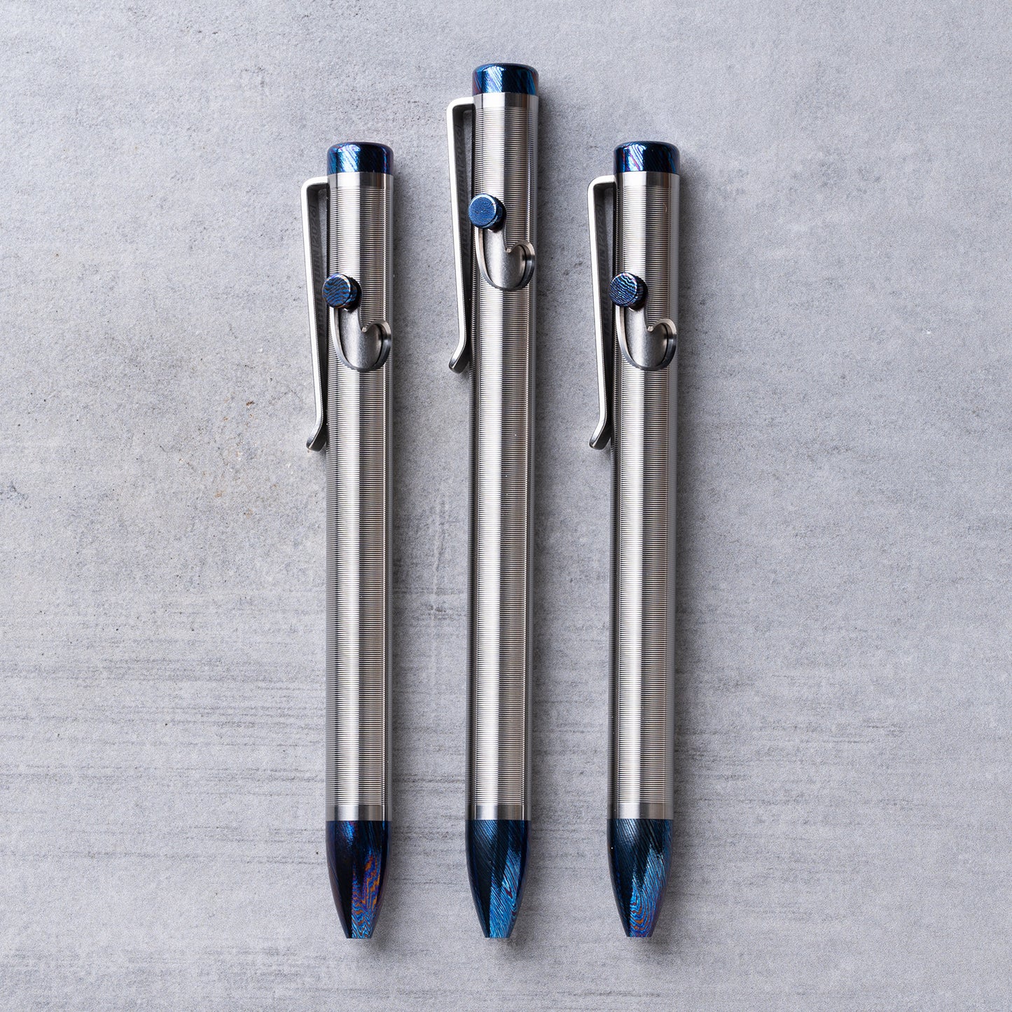 Titanium Damascus Bolt Action Pen