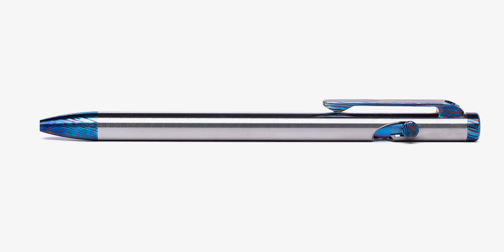 Titanium Damascus Slim Bolt Action Pens