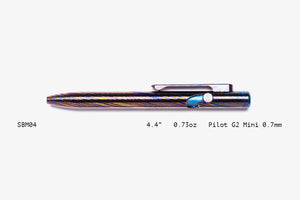 Full Titanium Damascus Slim Bolt Action Pens [Mini]