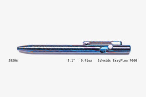 Full Titanium Damascus Slim Bolt Action Pens [Short]