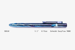 Full Titanium Damascus Slim Bolt Action Pens [Short]