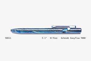 Full Titanium Damascus Slim Bolt Action Pens [Short]