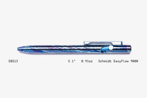Full Titanium Damascus Slim Bolt Action Pens [Short]