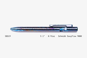 Full Titanium Damascus Slim Bolt Action Pens [Short]